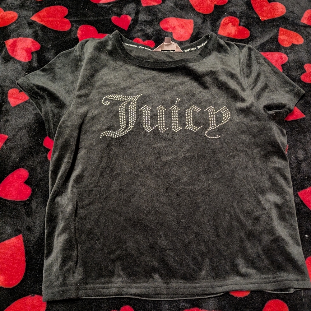 Black juicy couture velour shirt